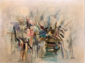 Motke Blum, Israeli Modernist Abstract Expressionist Oil Painting