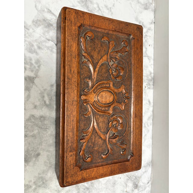 Vintage Carved Wooden Decor and Storage Box For Sale In Sacramento - Image 6 of 7