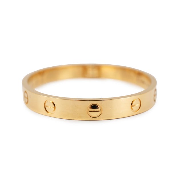Cartier Cartier Love Classic Model 18k Yellow Gold Bangle Bracelet For Sale - Image 4 of 8