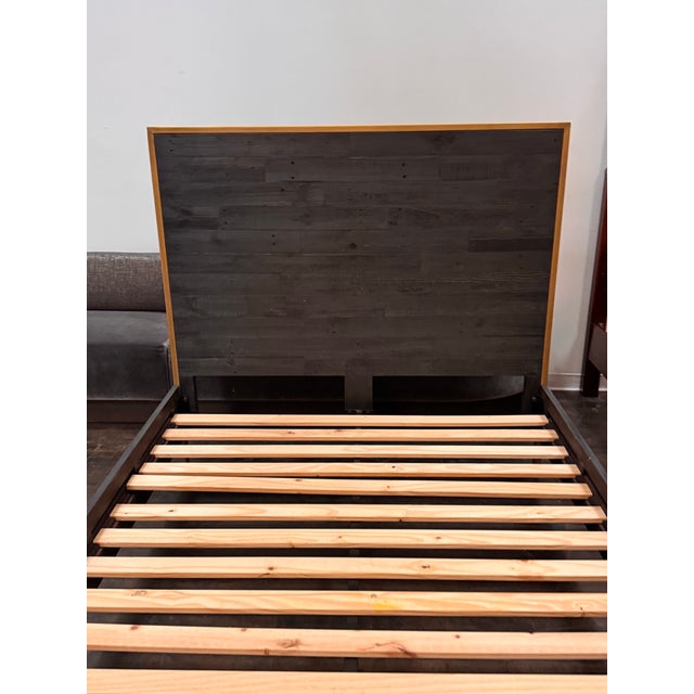 Queen Size Zin Home Elle Brass Bed Frame For Sale - Image 9 of 12