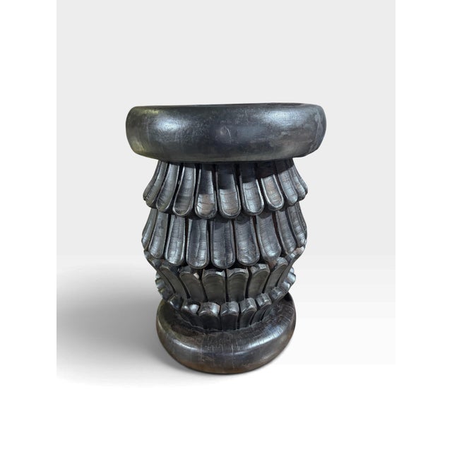 Wood Vintage Tribal Nobility Wood Bamileke Stool/Table Cameroon 16" H For Sale - Image 7 of 7