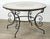 Moroccan Round Mosaic Outdoor Tile Table on Iron Base 47 In For Sale - Image 4 of 5