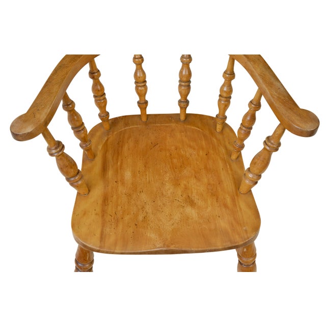 Set of 19th Century Elm Elbow Chairs, 1890s For Sale - Image 6 of 9