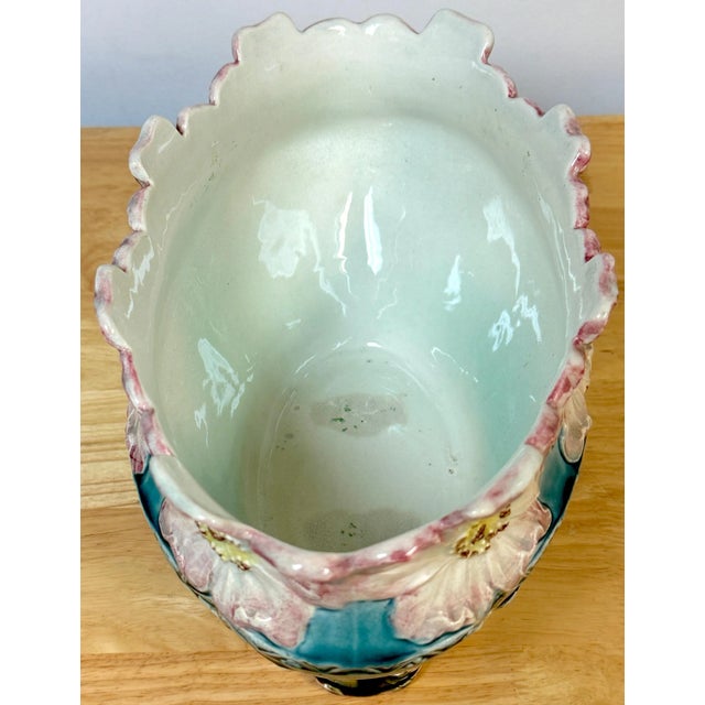 A Stunning French Art Nouveau Majolica Floral Centerpiece by Fives-Lille For Sale - Image 11 of 11