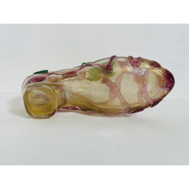 Glass Sculpture Shoe by Pino Signoretto for Redusart, 1970s For Sale - Image 12 of 15
