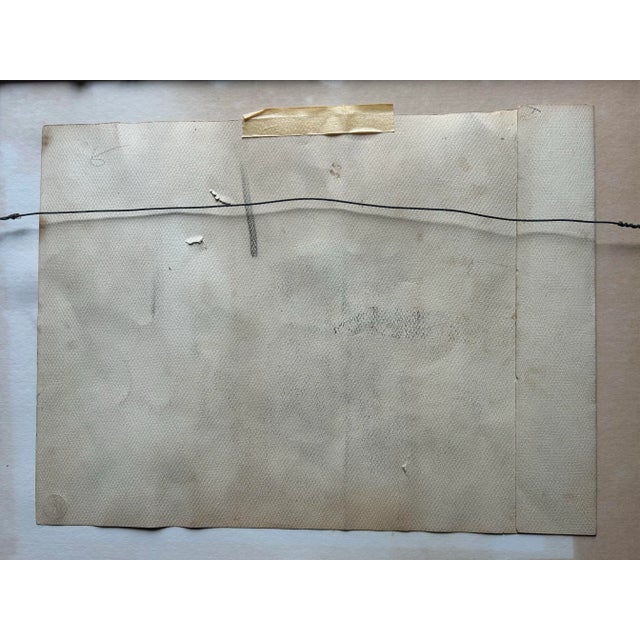 1960s Vintage 1960’s Framed Original Abstract Watercolor of a Street Scene For Sale - Image 5 of 8