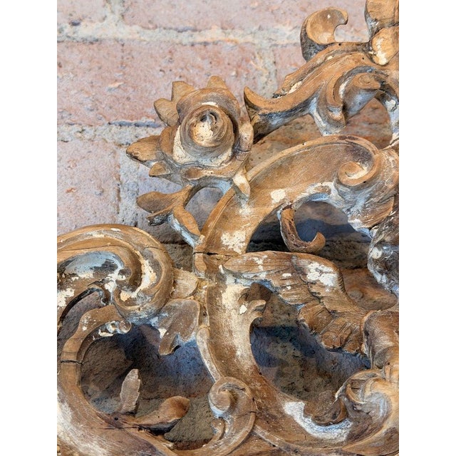 19th Century Italian Baroque Giltwood Mirror With Cherub Crest For Sale - Image 10 of 11