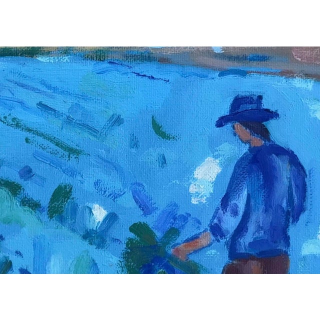 2020s The Harvesters, Modern Impressionist Oil Painting Landscape For Sale - Image 5 of 10