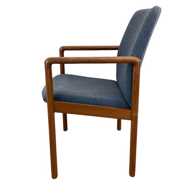 Mid-Century Modern Late 20th Century Scandinavian Modern Teak Armchair For Sale - Image 3 of 16