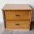 Amazing pat of boho chic nightstands. Each feature two spacious drawers with a wicker drawer face.