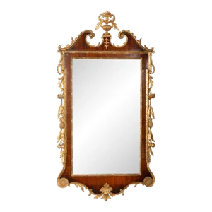 Fine George III Mahogany and Parcel Gilt Mirror