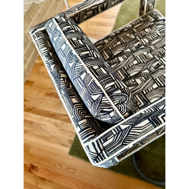 Black 1970s Uncommon Cube Lounge Chair by Bernhardt Flair For Sale - Image 8 of 12