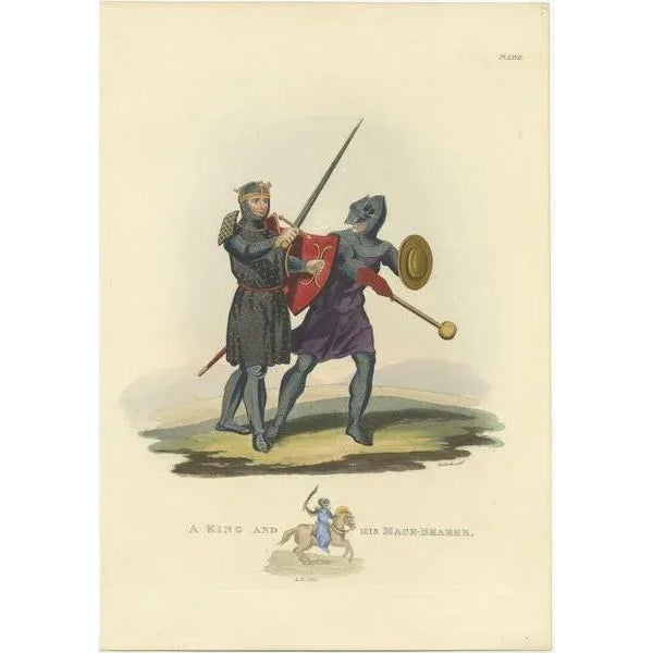 King and His Macebearer, 1842, Paper For Sale - Image 6 of 6
