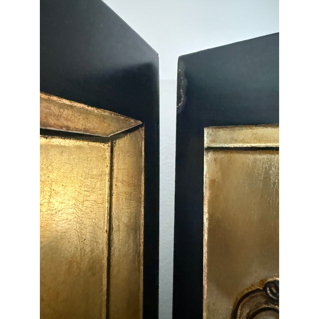 1970s Chinese Six-Panel Carved Gold Lacquered Coromandel Screen For Sale - Image 11 of 12
