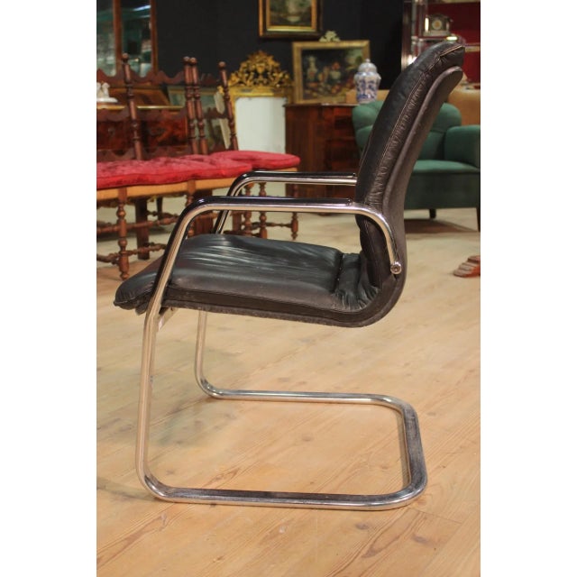 Plastic, Iron & Imitation Leather Armchair, 1980s For Sale - Image 10 of 15