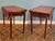 Mid 20th Century Pair of Hickory Chair Style Drop Leaf Side Tables With Fan Inlay and Brass Pulls For Sale - Image 10 of 12