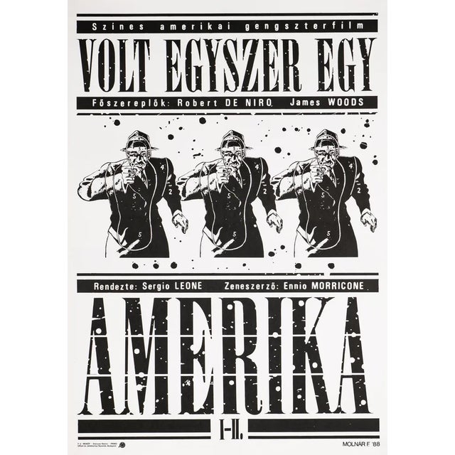 "Once Upon a Time in America" Original Vintage Movie Poster, Hungarian, 1988 For Sale