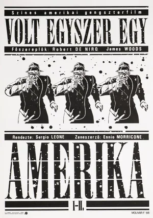 "Once Upon a Time in America" Original Vintage Movie Poster, Hungarian, 1988