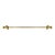 Vintage Brass Towel Bar or Curtain Rod With Ornate Cast Finials & Greek Key Mounting Brackets For Sale