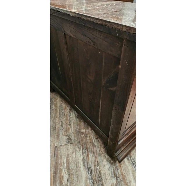 19th Century Renaissance Walnut Chest of Drawers with Doors and Marble Top For Sale - Image 12 of 14