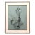 1979 Original Signed Modernist Charcoal Still Life on Blue Paper by Siegel For Sale