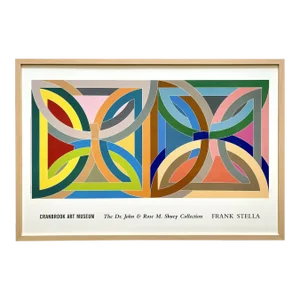 Frank Stella Modernist Lithograph Print Framed Exhibition Poster " Takht-I-Sulayman Variation I " 1969