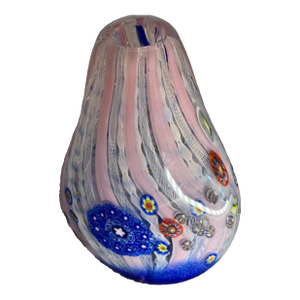 1960s Murano Millefiori Anzolo Fuga Attributed Elegant Stylish Svelt Art Glass Vase