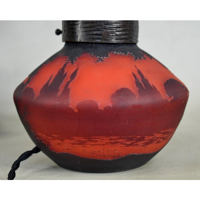 French Art Deco Mushroom Lamp by Muller Freres - 1920s France For Sale - Image 12 of 18