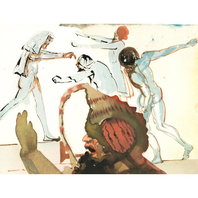 Color lithograph "Ioseph et Fratres in Egypto" (Joseph and His Brothers in Egypt, Genesis Chapter 42) from Salvador Dalí's...