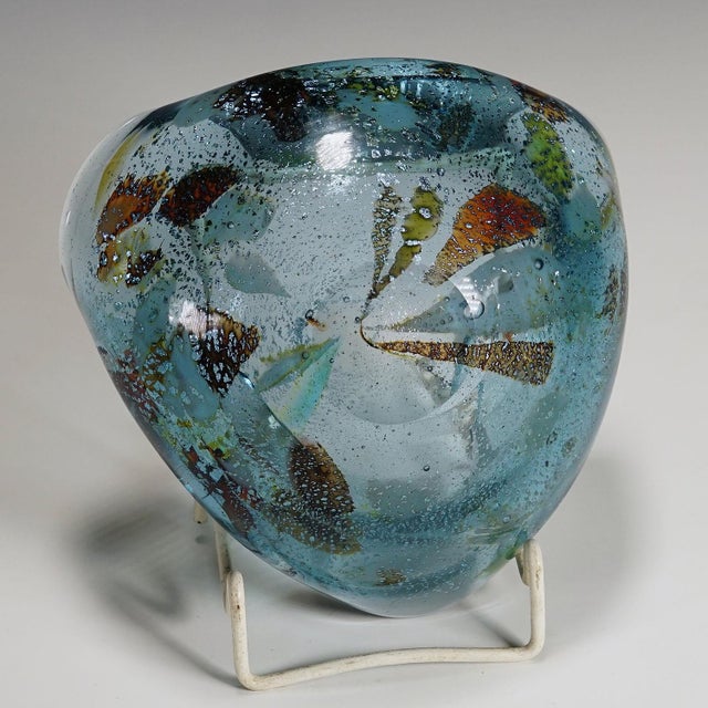 Mid 20th Century Aureliano Toso (Attr.) Murano Art Glass Bowl 1950s For Sale - Image 5 of 6