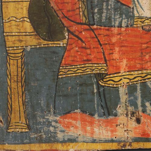 Textile Transylvanian School, Unknown, Icon of the Madonna and Child, 19th Century, Tempera on Panel For Sale - Image 7 of 10