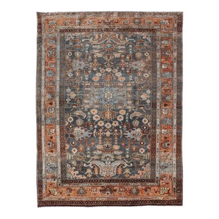 Antique Persian Malayer Rug With All-Over Sub-Geometric Floral Design 4'4"x6'2" For Sale