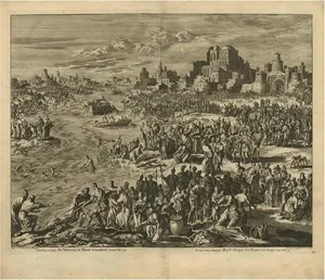 J. Luyken, Bible Scene: First Plague of Egypt, 1743, Print