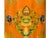 Distressed Light Orange Tibetan Style Jewel Symbol Round Drum Table For Sale - Image 10 of 10