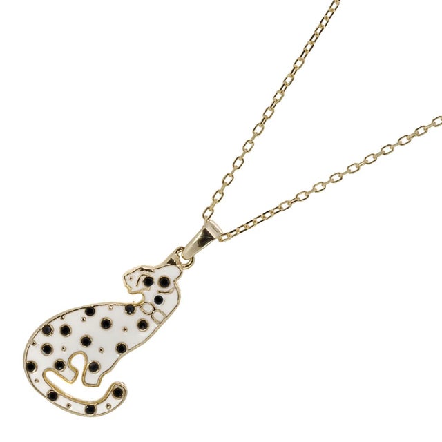 Gold Dalmatian Dog Necklace For Sale In Miami - Image 6 of 7