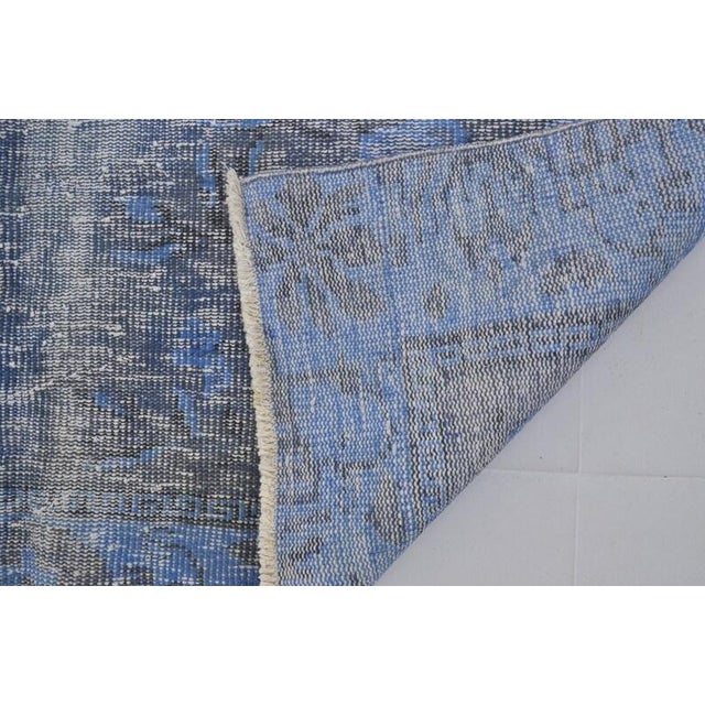 1950s Blue Vintage Anatolian Wool Carpet For Sale - Image 5 of 10
