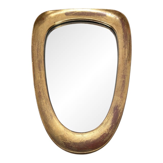 1960's LaBarge Mirrors Belgium Polished Gilt Mirror #1382 For Sale