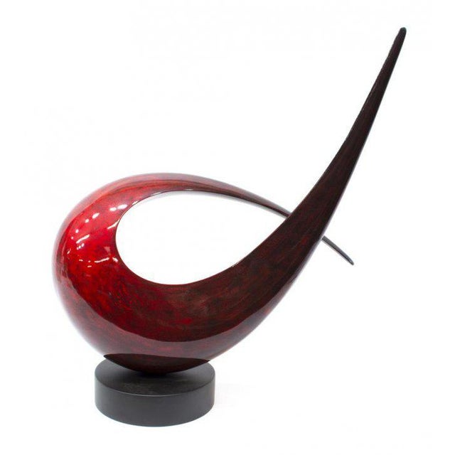 High Gloss Lacquered Abstract Sculpture, LP Designs Chairish