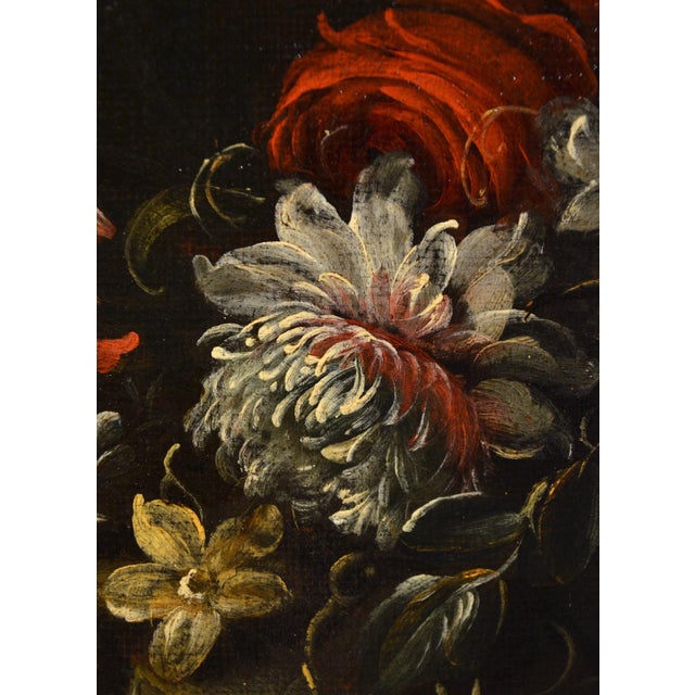 Pieter Casteels III, Floral Still Life, 1700, Oil on Canvas, Framed For Sale - Image 11 of 18