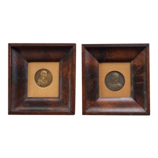 19th Century French Bronze Portrait Medallions of Louis XIII - Museum Quality Numismatic Art For Sale