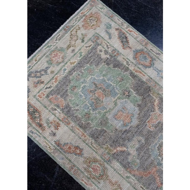Turkish Oushak Runner Rug 2'10" x 8'1" For Sale In Houston - Image 6 of 8