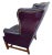 Late 20th Century Sam Moore Vintage Deep Grape Color Chair With Nailhead Trim For Sale - Image 5 of 8