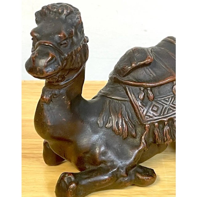 1920s Bronze Clad Sculpture of a Seated Moorish Camel For Sale - Image 10 of 11