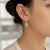 Metal Silver, Gold Lily Flower Earrings With Pink Quartz Briolettes, Pair For Sale - Image 7 of 10