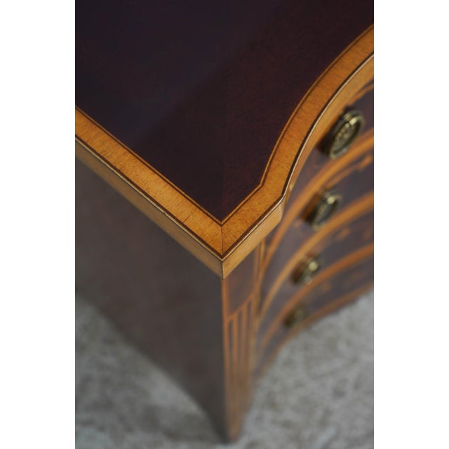 Brown Baker Colonial Williamsburg Mahogany Bow Front Chest For Sale - Image 8 of 18