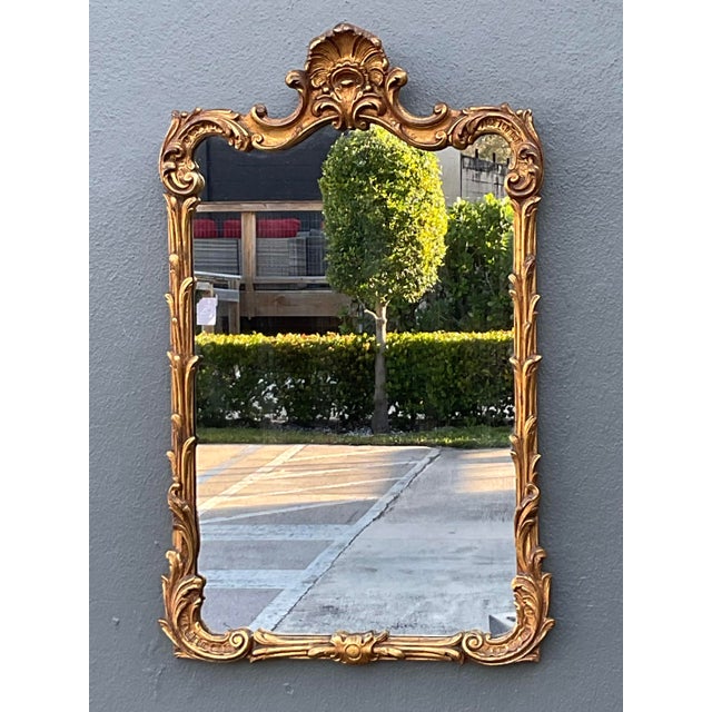 Mid 20th Century Vintage Gilt Baroque Mirror For Sale - Image 5 of 12