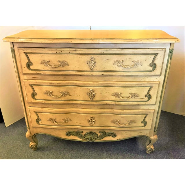 Vintage French Provincial Three Drawer Dresser | Chairish