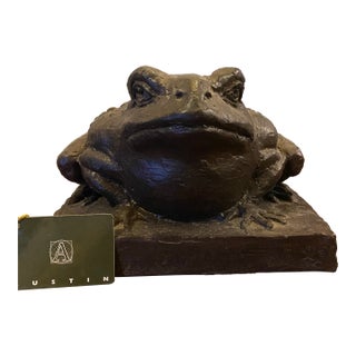 Vintage Sculptural Toad Statuette by Austin Productions For Sale