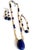 Metal Artisan Lapis Lazuli & Mother of Pearl Sterling Silver Three Piece Jewelry Parure Set For Sale - Image 7 of 9