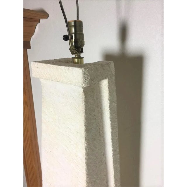 White Vintage Mid Century Coral Stone Pyramid Floor Lamp For Sale - Image 8 of 12